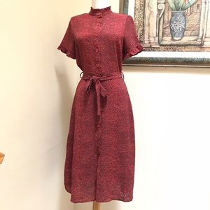 Monteau Summer Dress Maroon Black White size S